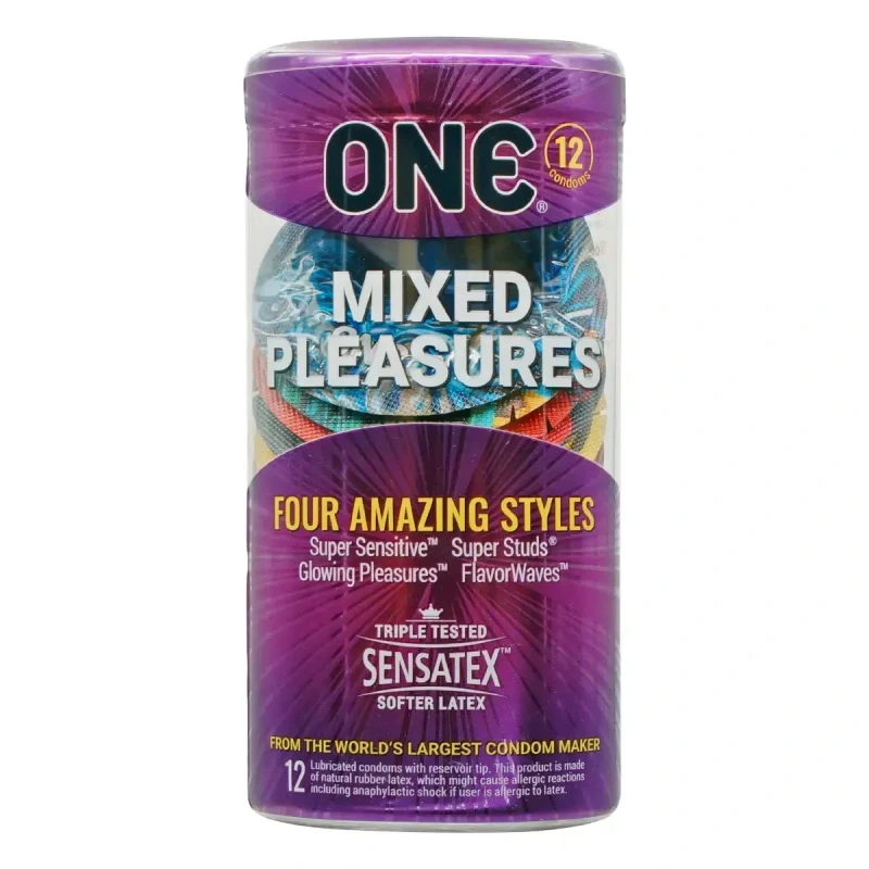 ONE Mixed Pleasures 12's Pack Latex Condom