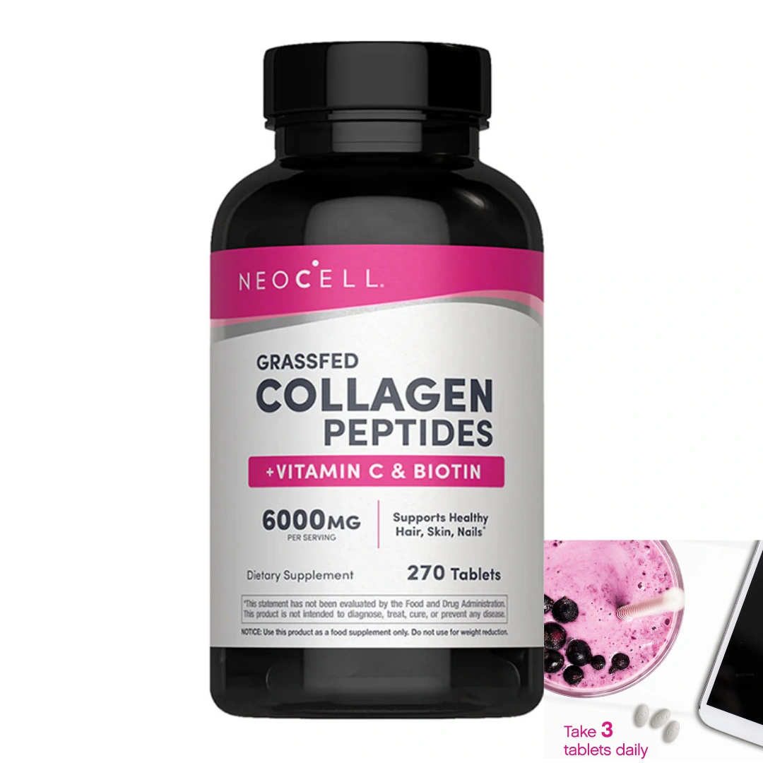 NeoCell Grassfed Collagen Peptides + C & Biotin 270 Tablets