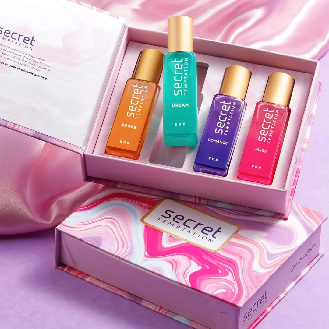 Secret Temptation EAU DE Parfum Gift Set for Women Pack of 4 80ml INDIAN