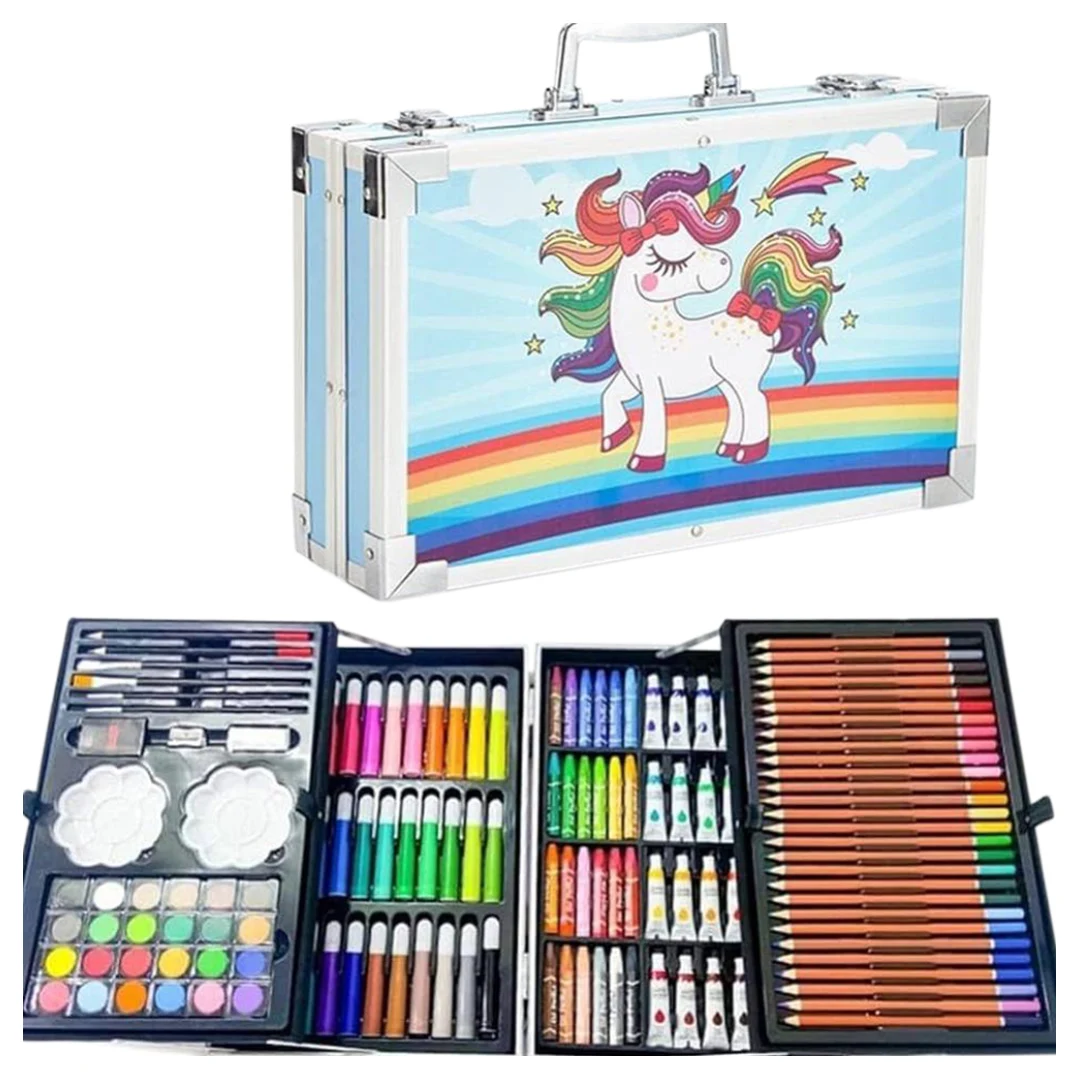 145 Pcs Art Studio Colouring Briefcase Art Painting With Aluminum Case (Any Color)