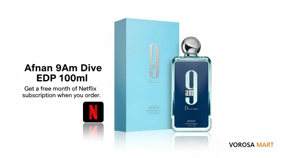 Afnan 9AM Dive EDP for Men 100ml | Fresh Aquatic Perfume in Bangladesh