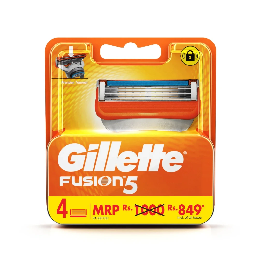 Gillette Fusion Manual Shaving Razor Blades 4s Pack (Cartridge)