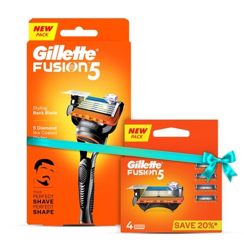Gillette Fusion 5 Razor and Blade 4Pcs Combo Set—VorosaMart — Fast Delivery