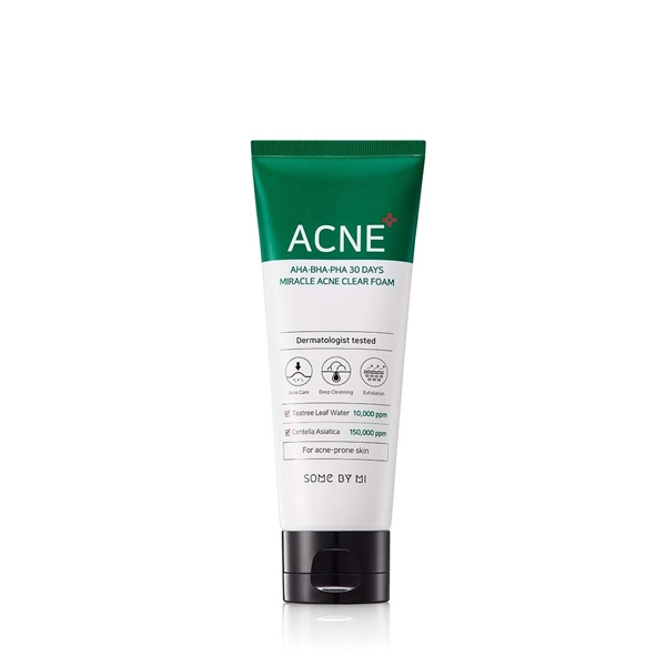 Some By Mi AHA BHA PHA 30 Days Miracle Acne Clear Foam 100ml
