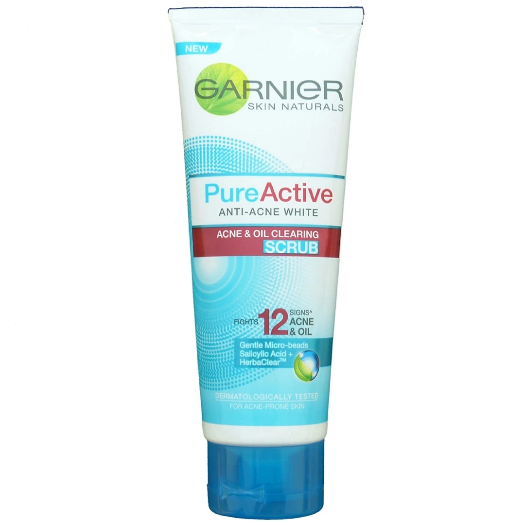 Garnier active anti acne white acne &amp; oil clearing scrub