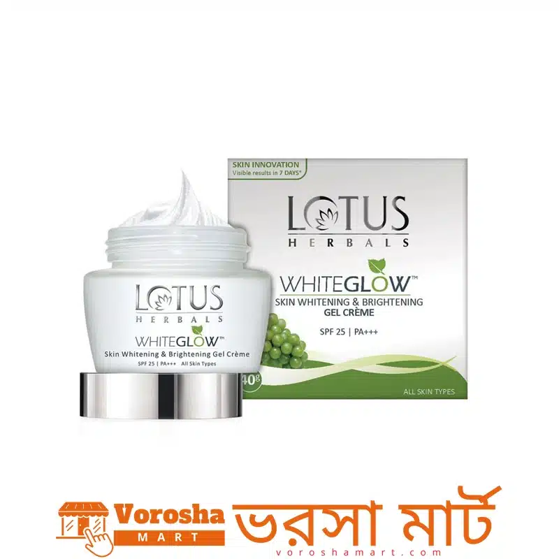 Lotus Herbals Whiteglow Skin Whitening and Brightening Gel Creme SPF 25 PA+++ 60gm