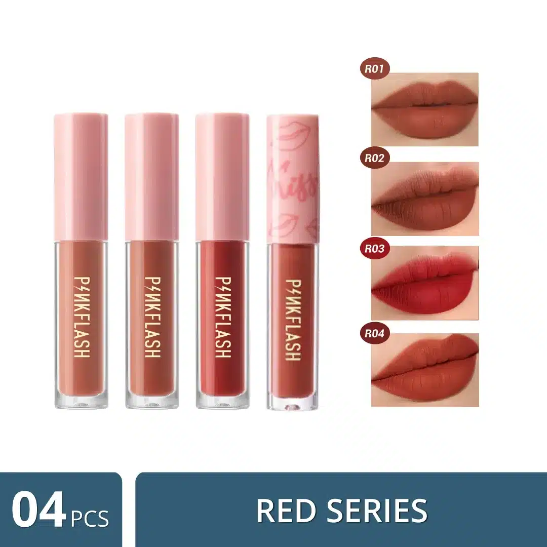 PinkFlash Red Series Lipstick  4 Pcs