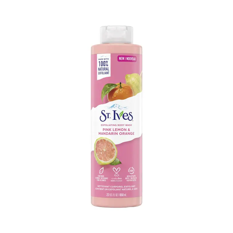 St. Ives Exfoliating Body Wash Pink Lemon & Mandarin Orange 650ml