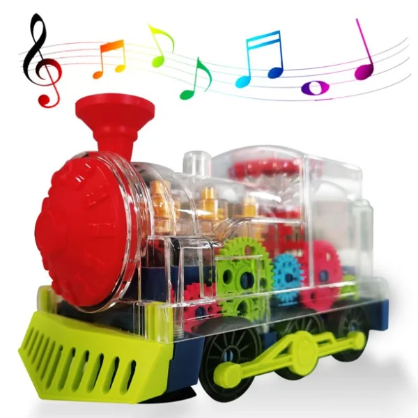 Gear Train Engine Toy Transparent Body