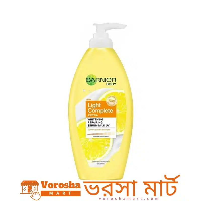 Garnier Light Complete Extra Whitening Repairing Serum Milk UV Body Lotion 400ml