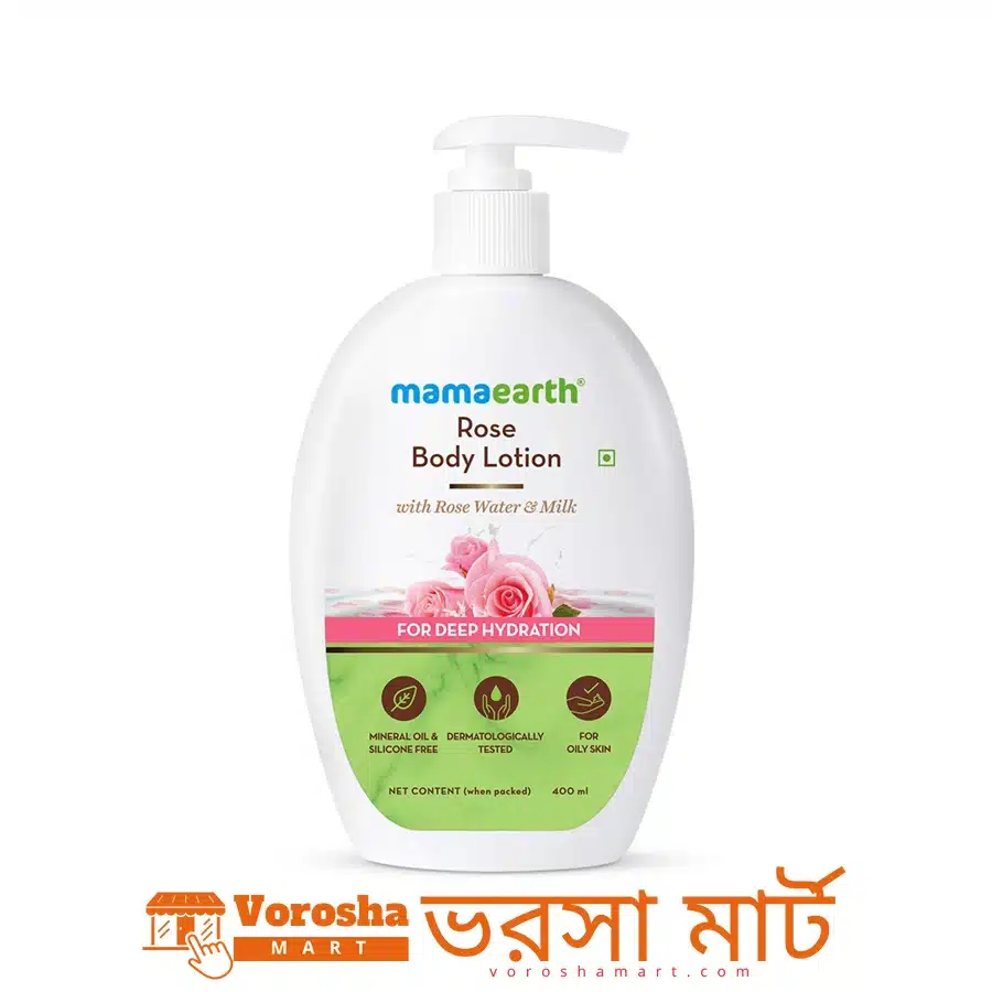 Mamaearth Rose Body Lotion with Rose Water and Milk For Deep Hydration 400ml