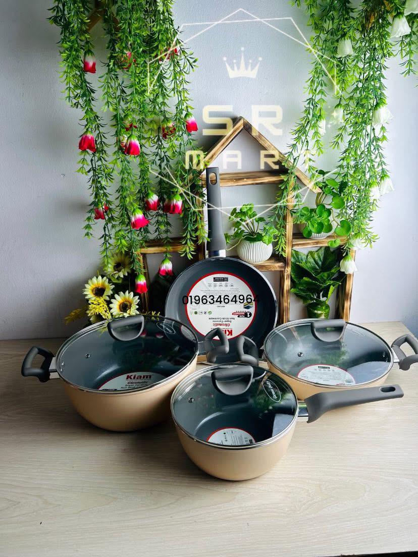 7 pcs super ceramic non stick cookware set