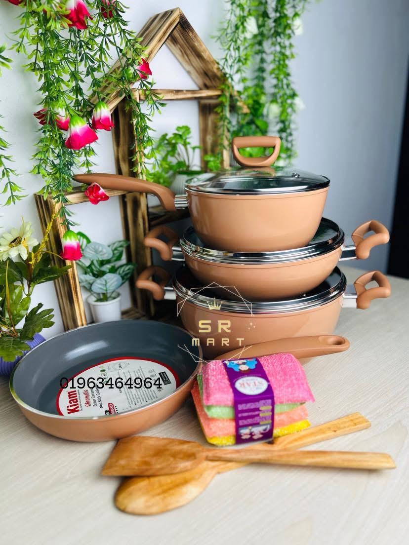 7 pcs super ceramic cookware set