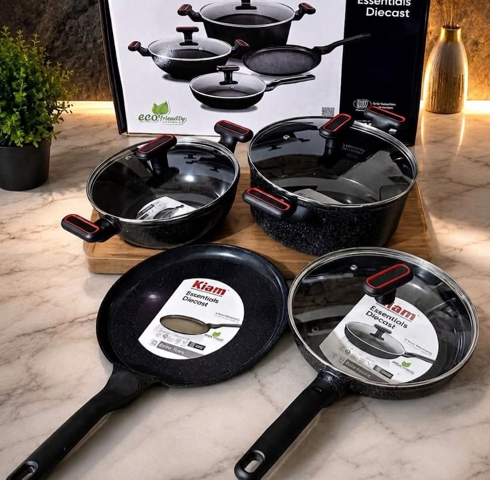7 pcs die casting non stick cookware set