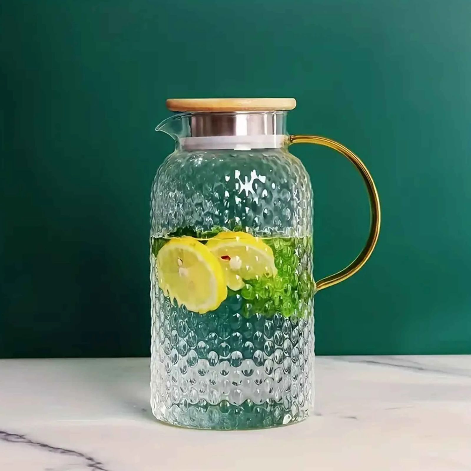 1.8 Liter Ice Design Jug with Wooden Lid