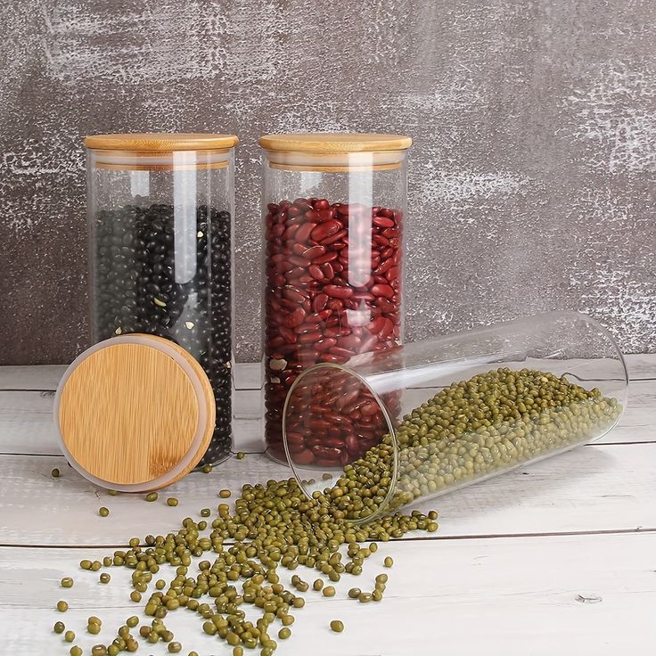 1200 ML Glass jar With Bamboo Lid