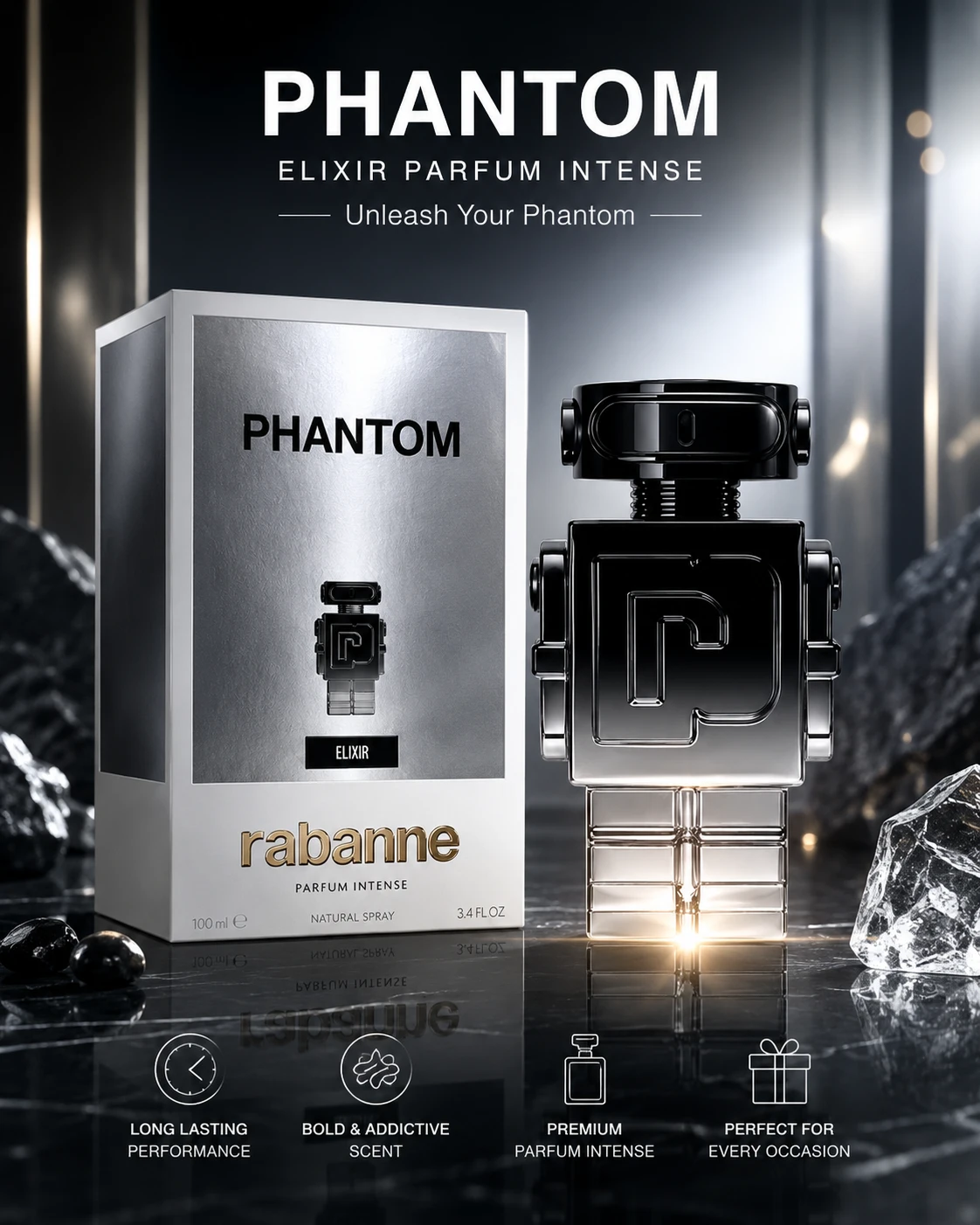 Rabanne Phantom Elixir Parfum Intense 100ml Price in Bangladesh | Original Designer Perfume